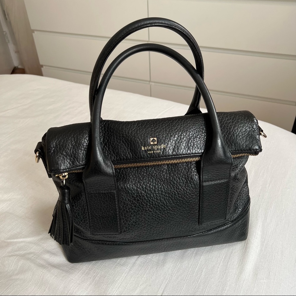 Kate Spade Southport Avenue Carmen Black Pebbled Leather Bag